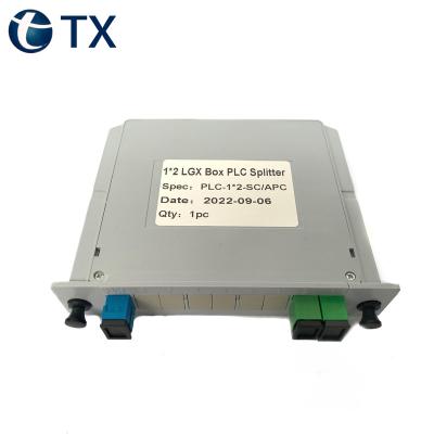 China SC UPC 1*2 FTTH Fiber Optic Splitter Splitter Insert Type Card PLC Splitter LGX Cassette PLC Cassette FTTH for sale