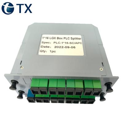 China 1X16 Fiber Optic PLC Splitter Box 1X16 Type FTTH Fiber Optic Splitter for sale