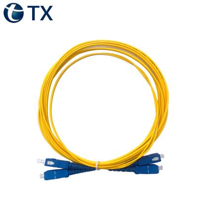 China SC 2.0mm Single Mode Core Fiber Optic Jumper Factory Price Patch Cord Fiber Optic SC To Dual AU SC for sale