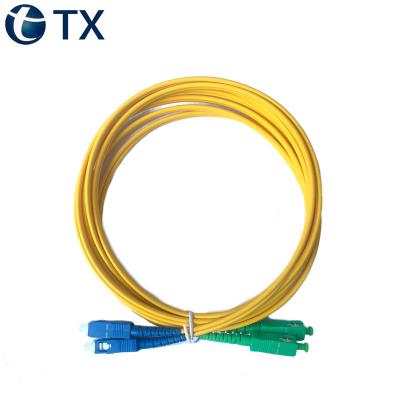 China SC/APC To SC/UPC Single Mode Fiber Optic Patch Cord Cable Jumper SC/APC To SC/UPC for sale