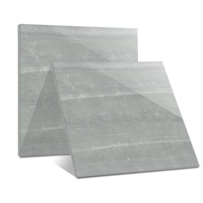 China Gray High Gloss Water Absorbent Floor Tile 60x60 Modern Non Slip Porcelain Marble Bathroom Floor Tile for sale