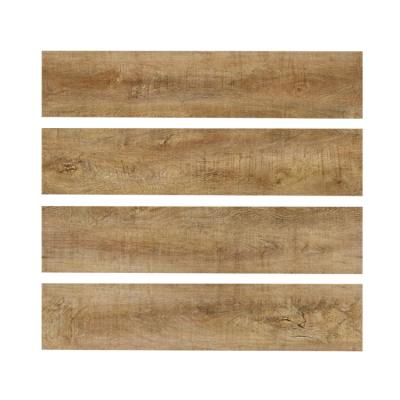 China Europe Natural Wood Glazed Finish Rustic Porcelain Ceramic Wood Tile For Bedroom Flooring for sale