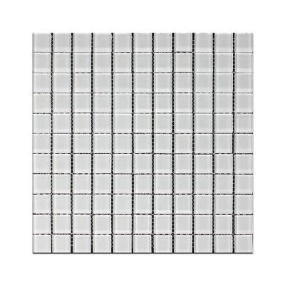 China Black And White Pure Color Interior Wall Paneling 25x25 Mosaic Square for sale