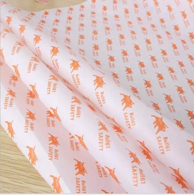 China Oranje Logo Gepersonaliseerde Gedrukte Papieren Zakdoekje Wrap Voor Bloem Bruiloft Garland Facial Gift Te koop