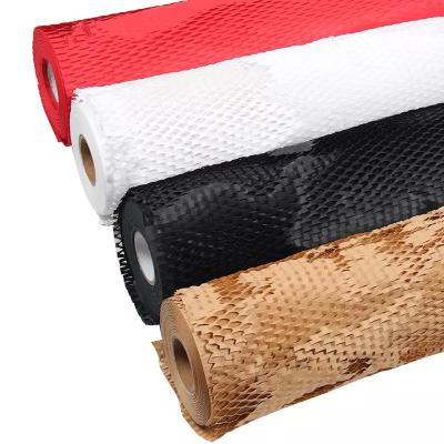 China Biologisch afbreekbare beschermende demping Vulling Buffer Verpakking Rol Kraft Wrap Honingraat Te koop