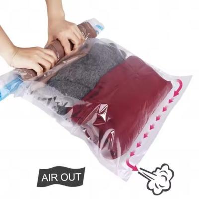 중국 Hand Pressing Travel Vacuum Storage Bag Roll Up Vacuum Space Bag 판매용