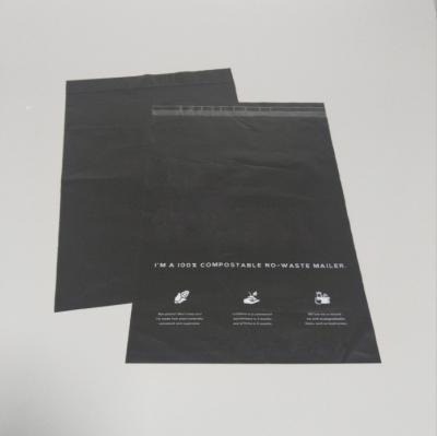 China Recyclable Tear Resistant Poly Mailer Bags In Black For Loading Port Shipping for sale