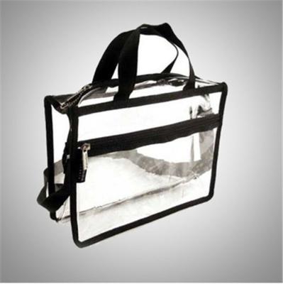 China Recyclebare transparente PVC-Reißverschluss-Tasche/Reise-Speicher bauscht sich mit Griff zu verkaufen