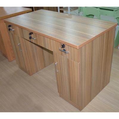 China Classic Wooden Living Room One Seater MDF Study Room Furniture MDF Table Computer Desks With 3 Drawers for sale