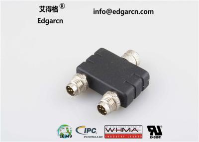 China Longitud del varón automotriz negro de la haz de cables M8 1 a de 2 adaptadores hembra modificada para requisitos particulares en venta