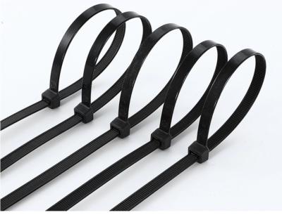 China 250 mm Zwart Zelfvergrendelend Plastic Cable Tie Pa66 Wegwerp Cable Wire Ties Te koop