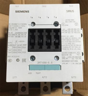 China Interruptor eléctrico del contactor de 3RT1055-6AF36 150A 75kw en venta