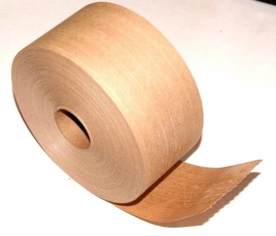 China Waterproof Non Adhesive Gummed Brown Kraft Paper Tape for sale