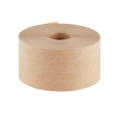 China 48mm*30m Heat Resistant Cardboard Sealing Paper Tape Self Adhesive Kraft Paper for sale