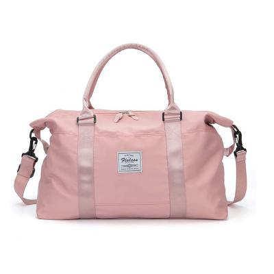 China Fashion Gym Travel Bag Custom Made Waterproof Pink Gym Bag Women Small Sports Bag Fit 15.6 Inch Laptop for sale