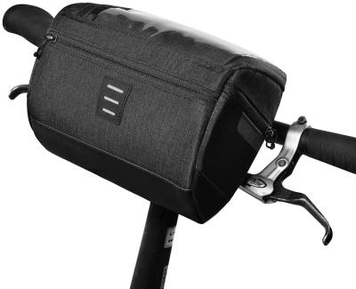 China Black Logo Large Capacity Water Resistant Bag Bicycle Handlebar Outdoor Recycling Custom Recycling Bag, for sale