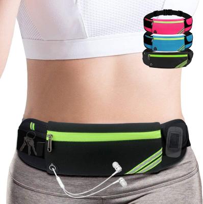 China Custom Adjustable Running Pouch Waist Pack Phone Waterpoof Water Proof Men's Running Belt Fanny Pack For Women for sale