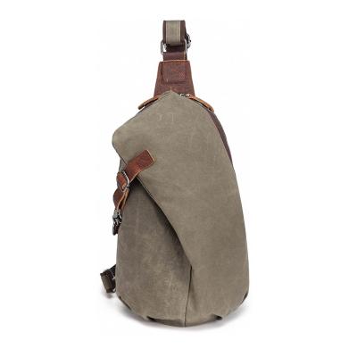 China Outdoor Sport Travel Hiking Custom Unisex Sling Backpack Waxed Canvas Camping Cross - Body Bag Men Backpack Bag Custom Logo for sale