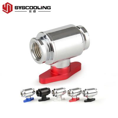 China PC Syscooling Water Cooling Valve G1/4 Thread Water Switch Kit Copper Liquid Cooling Inner Mount For Liquid Cooling System for sale