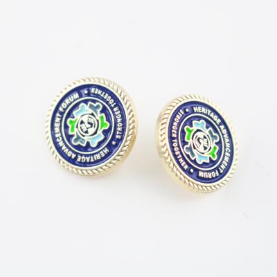 China Wholesale Custom Original Design 3D Brooch Pin Round Cut Out Female Metal Badge Pin for sale