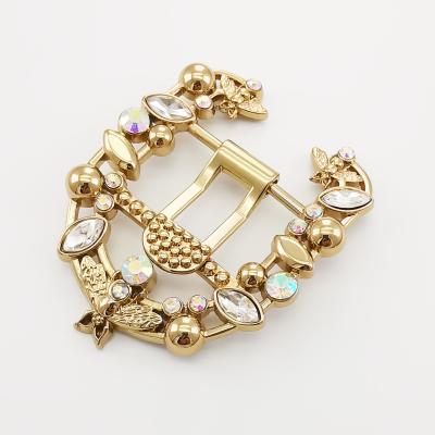 China Retro Fancy Creative Rhinestone BELT BUCKLE Design Crystal Shoe Buckle Accessories for sale