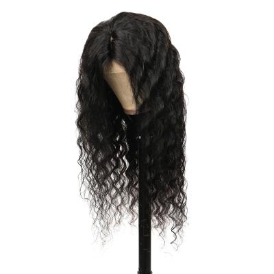 China Water Wave Silky Straight HD Lace Frontal Wig 180% Density Full Lace Wig Peruvian Deep Curly Wave Human Hair for sale