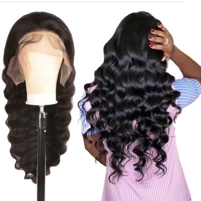 China Silky Straight Remy Lace Front Wig Peruvian Deep Wave Human Hair Sunlight Long Lace Wigs Deep Wave Wigs For Black Women for sale