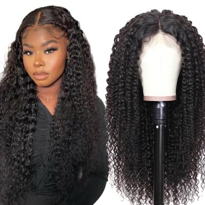 China All Textures 150% Density HD Curly Kinky Curly Full Lace Hair Wigs For Women Color Brazilian Virgin Hair Transparent Lace Front Wig for sale