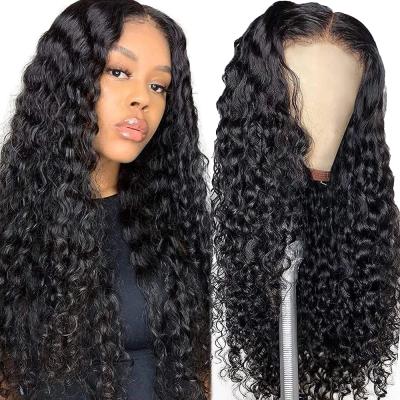 China All Textures Water Wave Brazilian Wig Seller, Hd Transparent Swiss Lace Front, Full Lace Glueless Hair Wig for sale