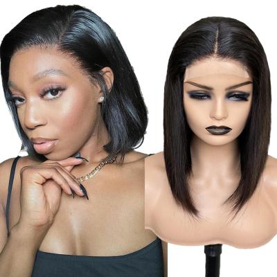 China Wholesale Silky Straight Peruvian Bob Wigs, 4x4 Short Bob Closure Wig, Short Bob Wig For Black Women From Hair Wave Factory for sale