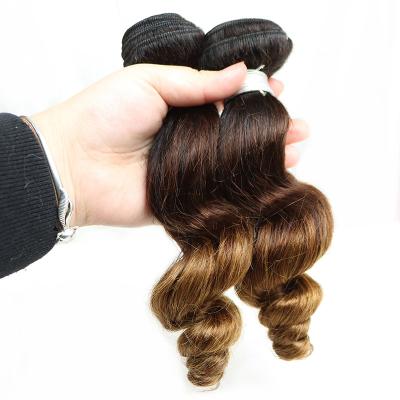 China Silky Straight Wave Factory Wholesale Dyed Ombre Color Hair Bundles, Brazilian Colored Hair Extensions In Stock for sale