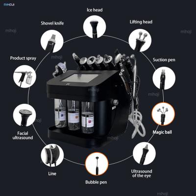 China Hydra Gezichtsmachine Micro Gezichtsverzorging Dermabrasie 10 In 1 Hydro Dermabrasie Gezichtsverzorging Machine Huidverzorging Te koop