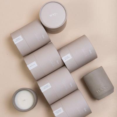 China Recycled Biodegradable Customize Cmyk Printing Cardboard Creative Cylinder Candle Tube Paper Packaging for sale