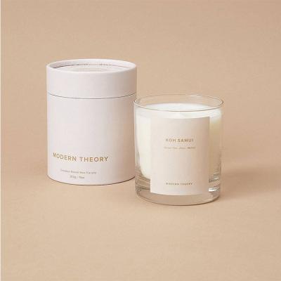 China Eco - Friendly Biodegradable Custom Cylinder Paper Round Cardboard Packaging Box Scented Candle Packaging Paper Tube for sale