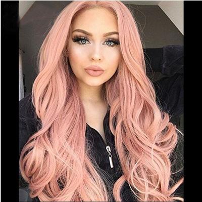 China Synthetic STRINGHT 72cm European and American Female Slightly Curly Wavy Fluffy Women's Wigs Long Curly Hair for sale