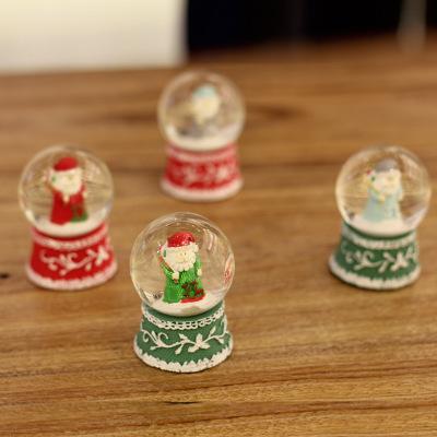 China Holiday decoration & Santa Claus Crystal Ball Children Snow Ball Christmas Gift New Arrival Resin Snow Glass Ball For Kids for sale