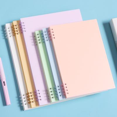 China New Design 6 Color Morandi Spiral Notebook B5 A5 Spiral Coil Notebook Custom for sale