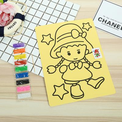 China DIY Child's Sand Background Doodle Drawing Yellow Sand Painting Office/Factory Direct Sales Study/Daily Life Creative Card Painting Art Paper for sale