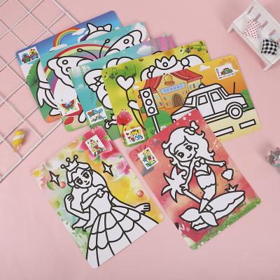 China Handmade DIY sand painting puzzle relief of daily life creative children's toys painting sand painting toys boredom for sale