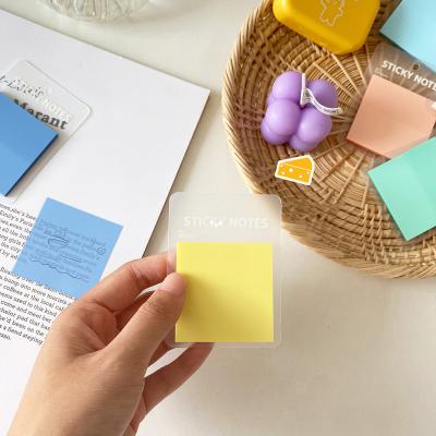 China Self Adhesive Customize PET Mini Sticky Note Translucent Color Label Waterproof Sticky Notes for sale