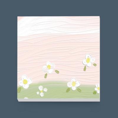 China OPP Baged 1Pack/3Copies Flower Oil Painting Self Adhesive Cute Sticky Memo Pad 90 Sheets Color Sticky Notes for sale