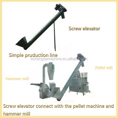 China Chengda machinery factory supply heat resistant screw conveyor for hammer mill and pellet machine zu verkaufen