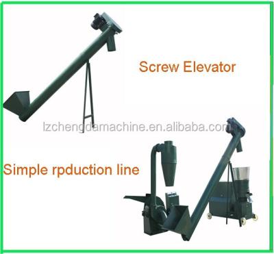 China Small Heat Resistant Sawdust Pellet Screw Conveyor Connect Machine And Pellet Hammer Mill for sale