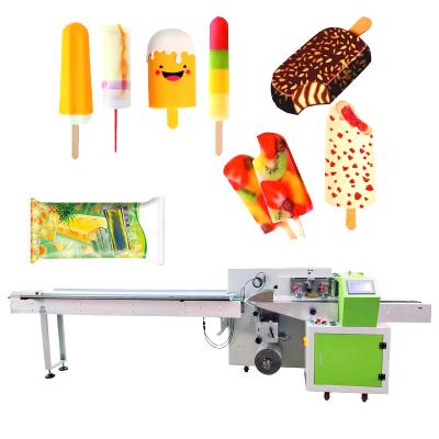 China Hot Sale Food Popsicle Packing Machine Ice Cream Popsicle Stick Packing Machine Automatic Pillow Bag Machine for sale