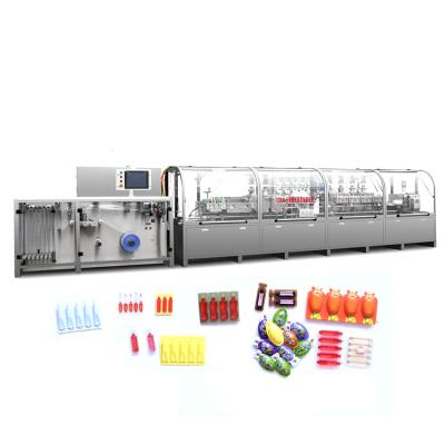 China Full Servo Motor Full Packing Machine High Speed ​​Servo Plastic Bottle Ampoule Oral Liquid Filling Sealing Machine for sale