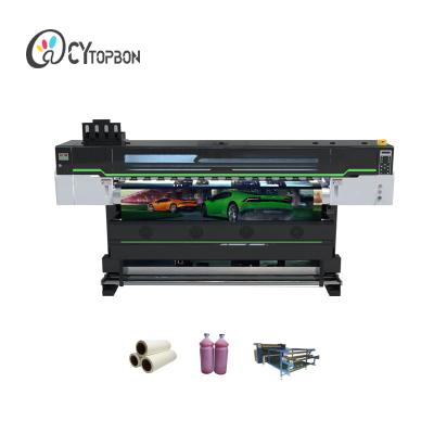 China Polyester/Spandex/Acrylic/Vinylon PE YARN 2/Rayon 1.8m Fabric 3 4 i3200 Head Digital Fabric Printing Machine Fabric Printer for sale