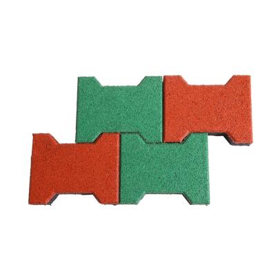 中国 Dog Bone Tiles Modern Interlocking Rubber Tile For Outdoor Playground 販売のため