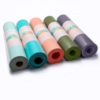 China Gym Double Color PVC Yoga Mat en venta