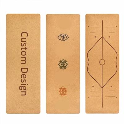 中国 Eco Friendly Logo Gym Design Custom Cork Natural Rubber Yoga Mat 販売のため