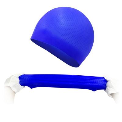 China Highly Elastic Waterproof Color Pure Silicone Particle Inner Swim Cap for sale